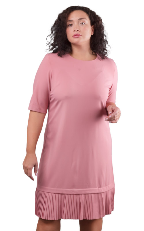 Платье женское с плиссированной оборкой 252561