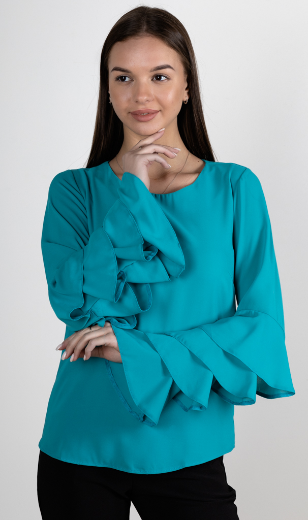 Блузка женская рукав волан 253022