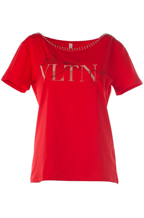 Футболка женская со стразами 2297579