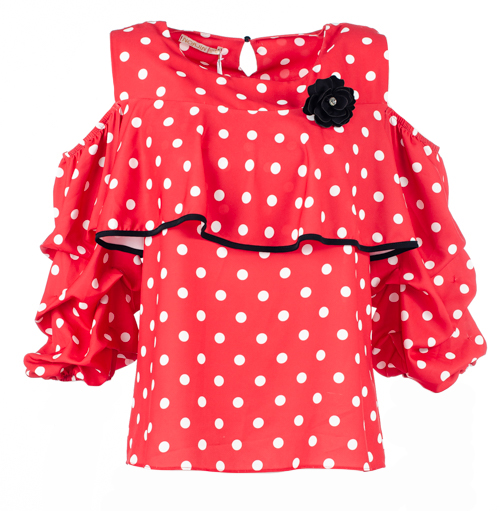 Блузка женская в горох 249517