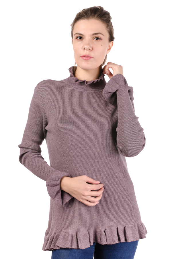Джемпер женский с рюшами 4823