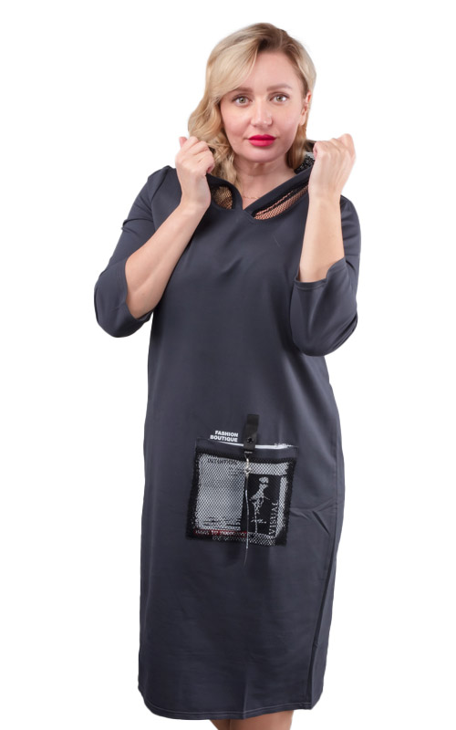 Платье женское с капюшоном 252738