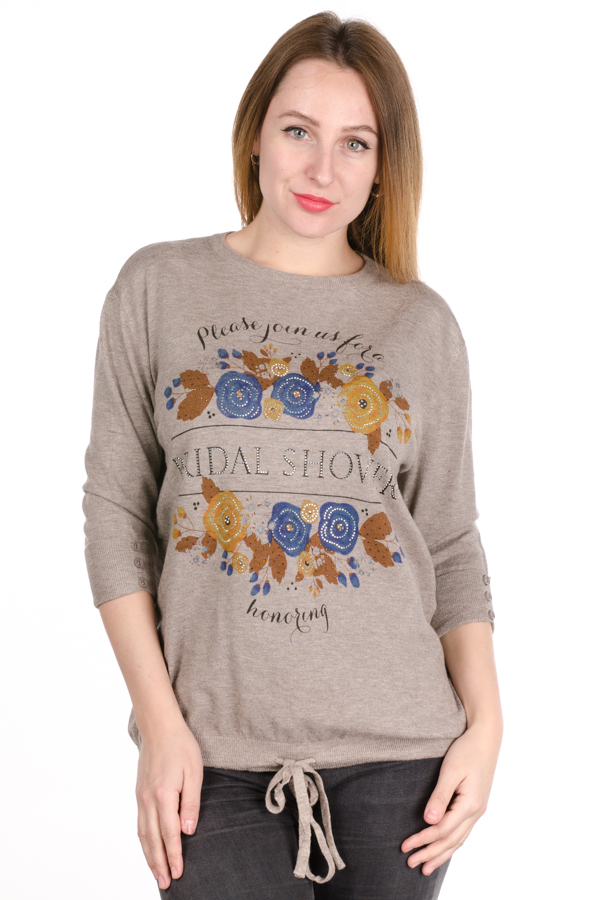 Джемпер женский с принтом 4886