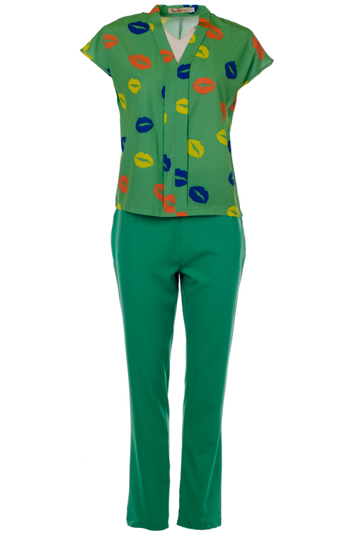 Костюм летний с брюками 248014