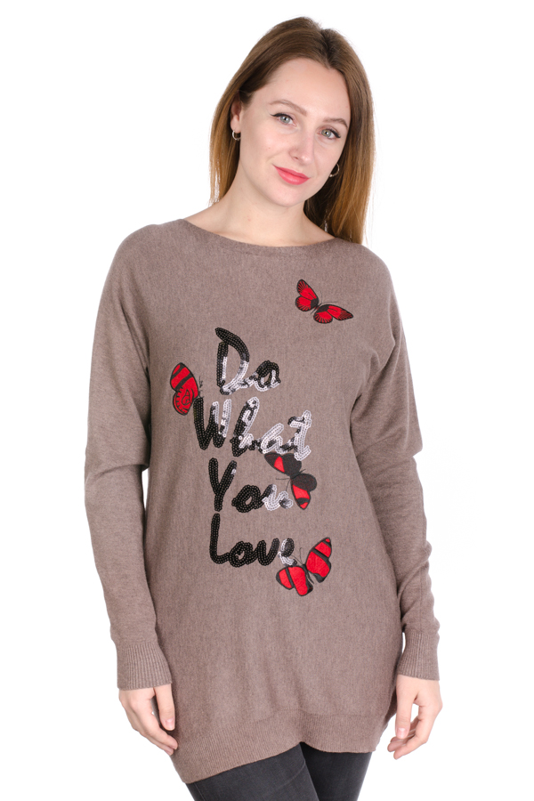 Джемпер женский с пайетками 4885