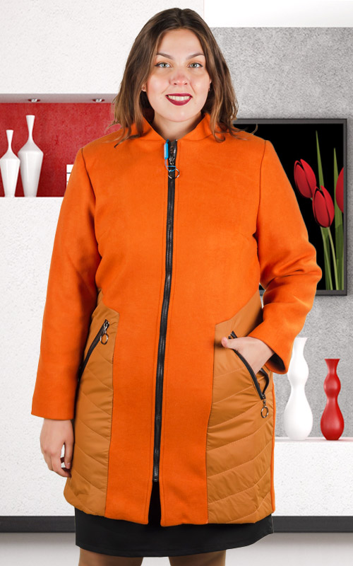 Пальто женское на молнии 252143