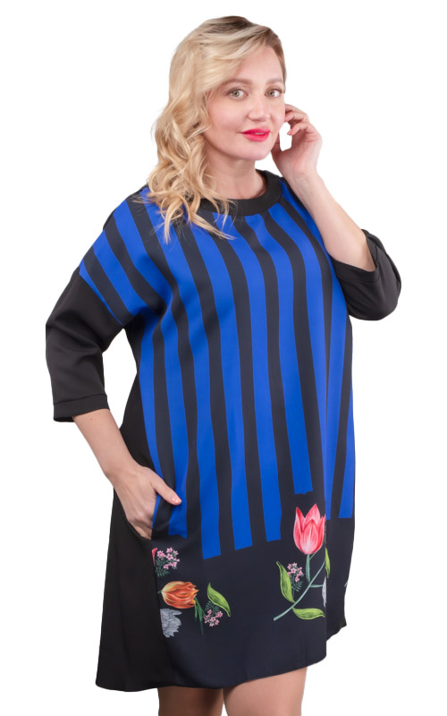 Платье женское в полоску 252729