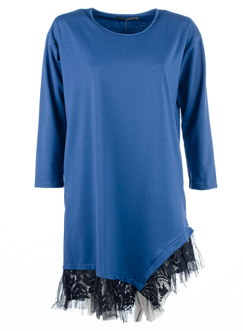 Платье женское с сетчатой оборкой 249464