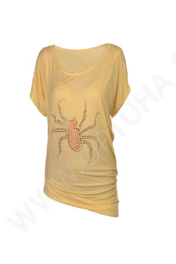 Футболка женская со стразами 0323