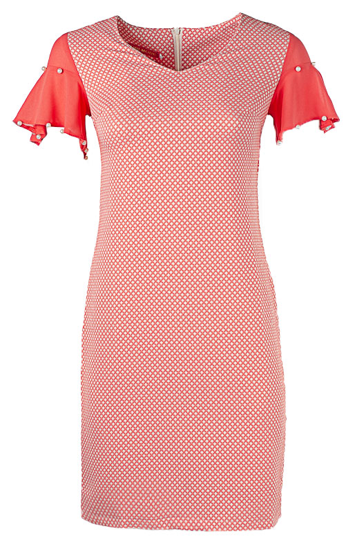 Платье женское с бусинами на рукавах 250519