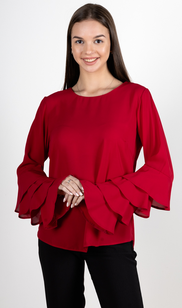Блузка женская рукав волан 253022