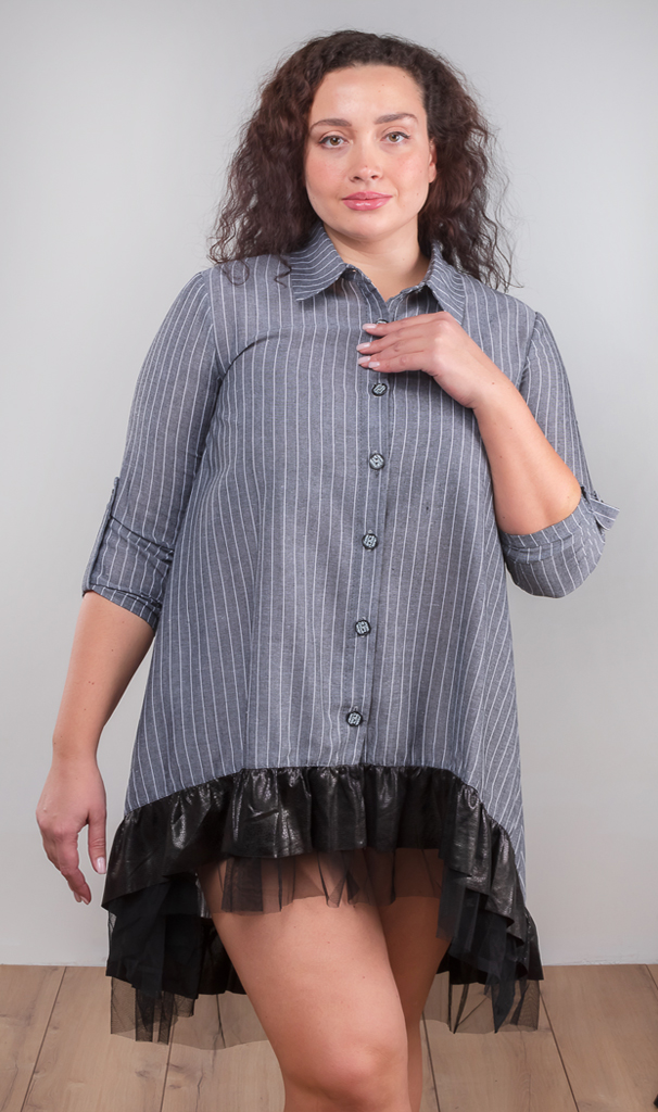 Платье-рубашка в полоску 252731