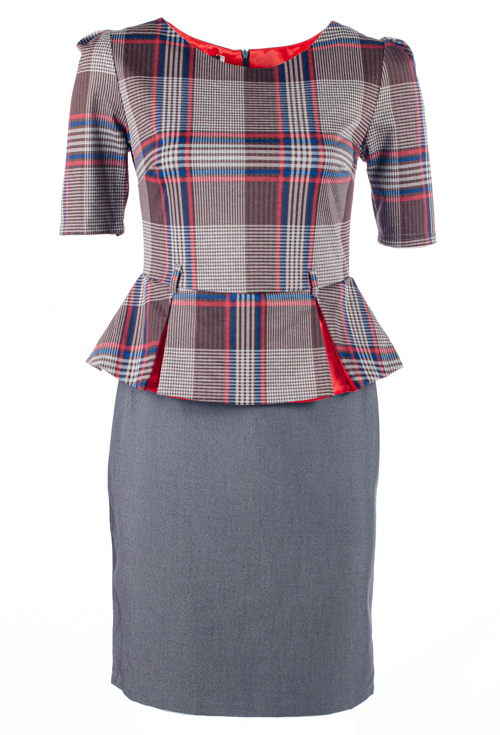 Платье женское с баской 249291