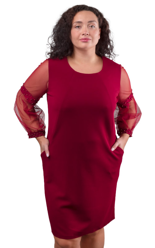 Платье женское с бусинами 252503