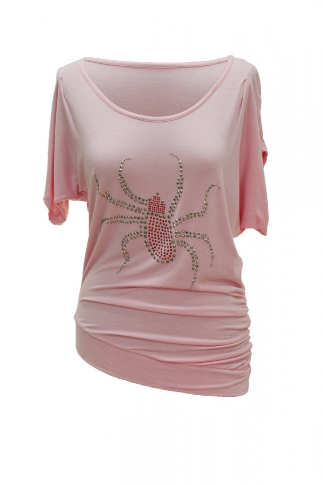 Футболка женская со стразами 0323