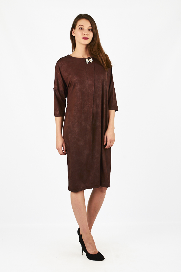 Платье женское с брошью 2425