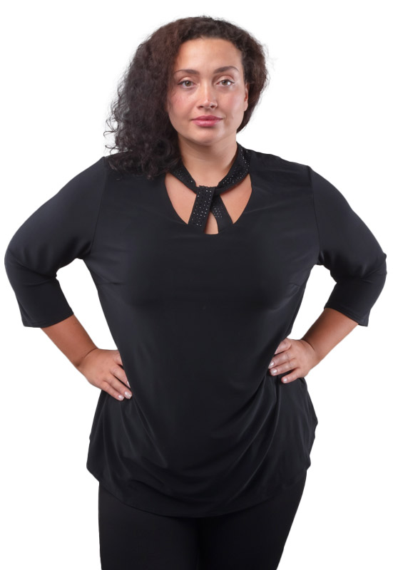 Блузка женская со стразами 248299