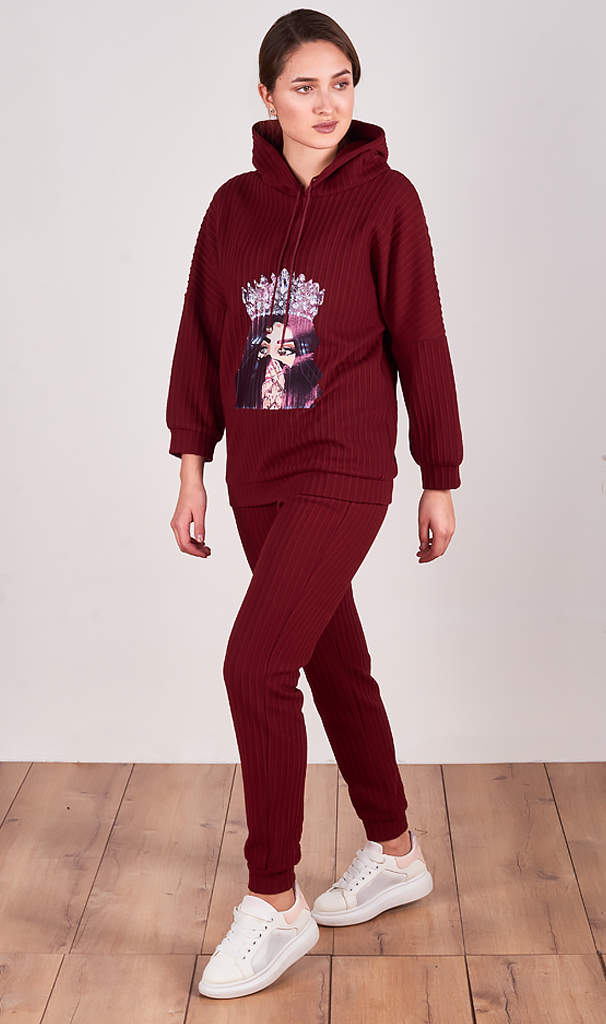 Костюм женский спортивный с принтом 252938