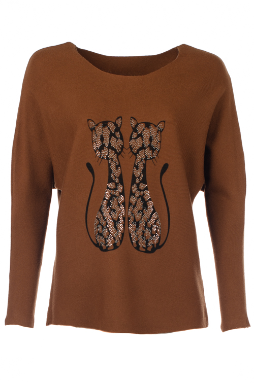 Джемпер со стразами 2300755