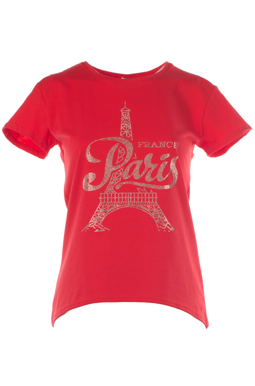 Футболка женская со стразами 2297561