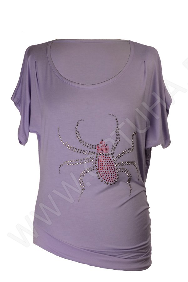 Футболка женская со стразами 0323