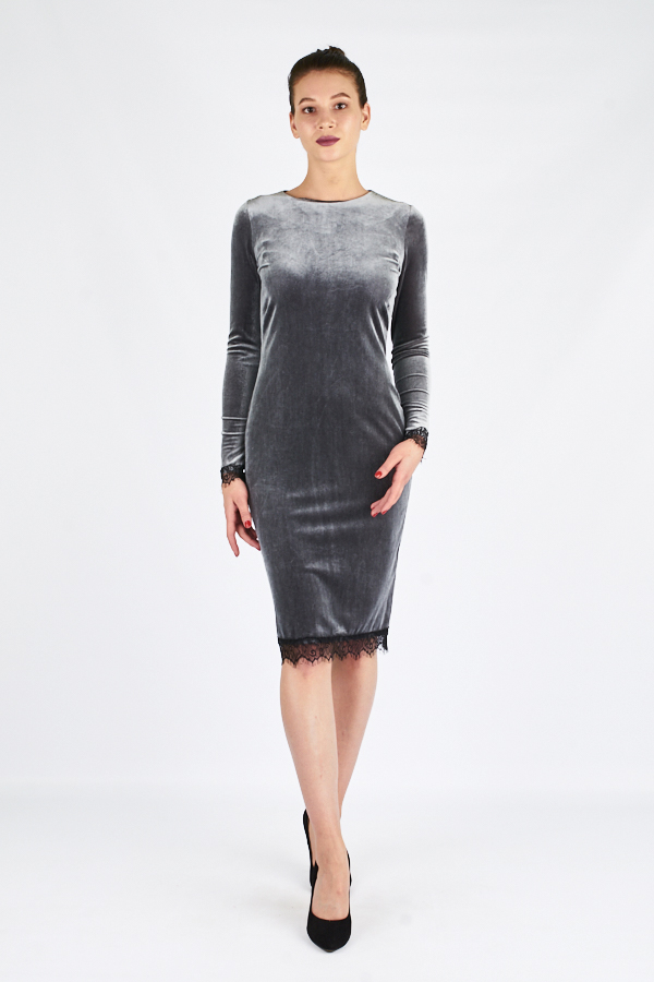 Платье женское бархатное 2033