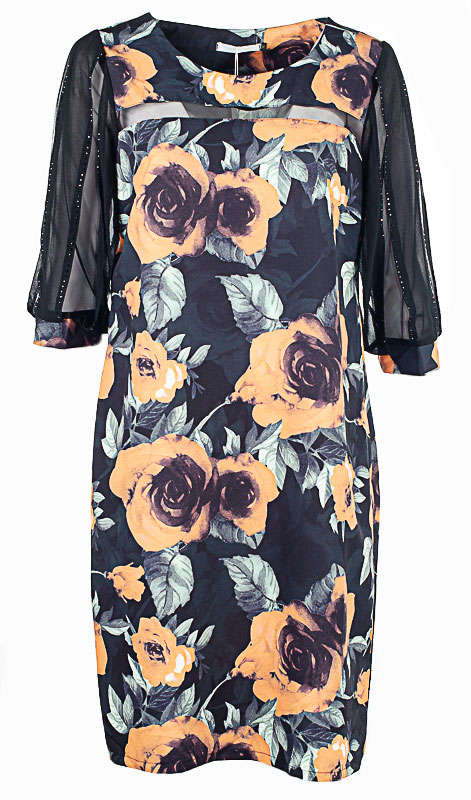 Платье женское с цветочным принтом 250063