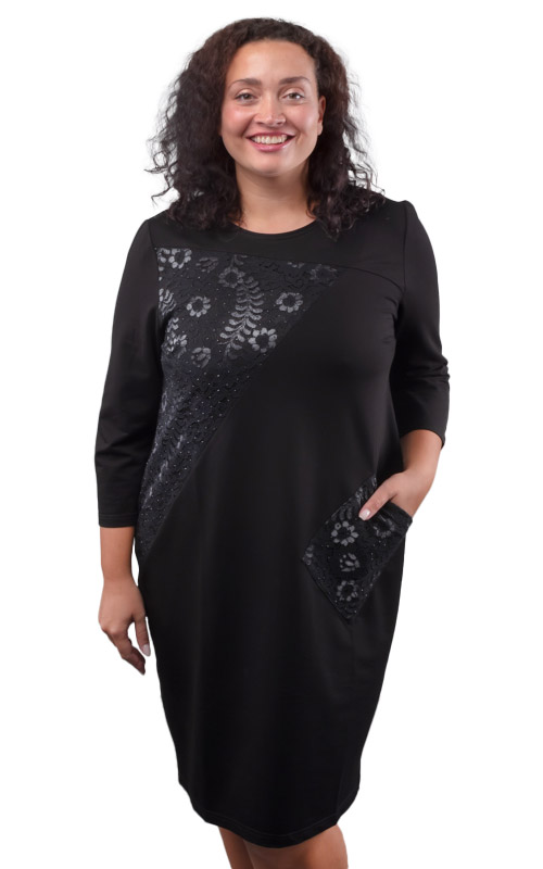 Платье женское с гипюром 248211