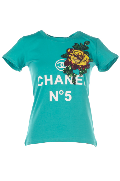 Футболка женская с пайетками 2297648