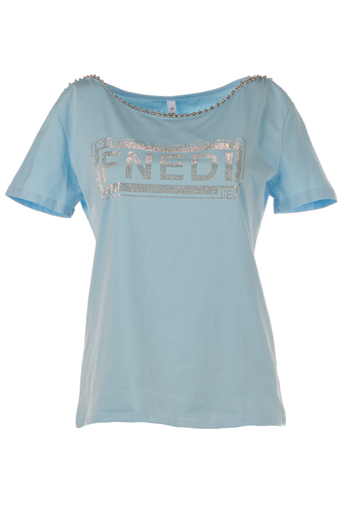 Футболка женская со стразами 2297570