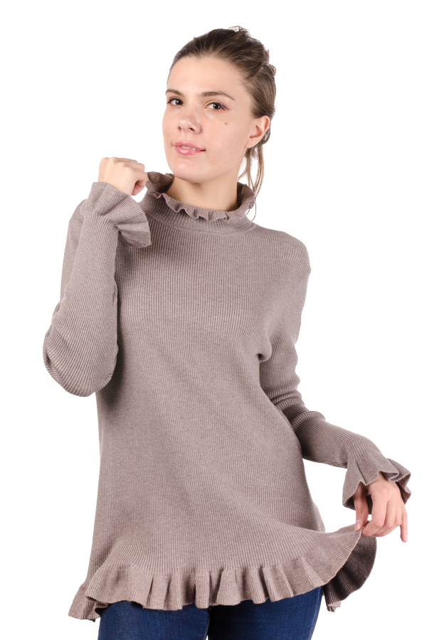 Джемпер женский с рюшами 4823