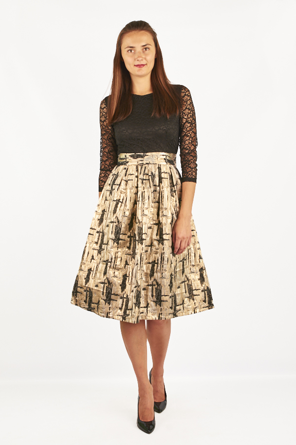 Платье женское комбинированное 2609