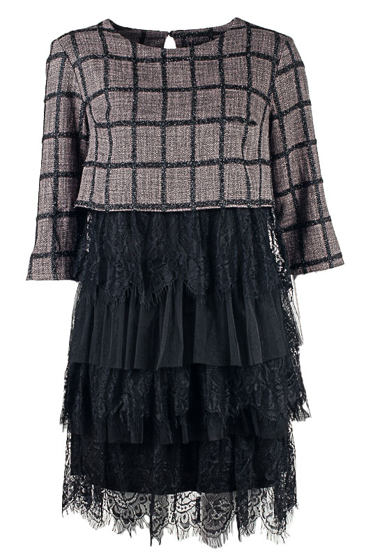 Платье женское комбинированное 250937