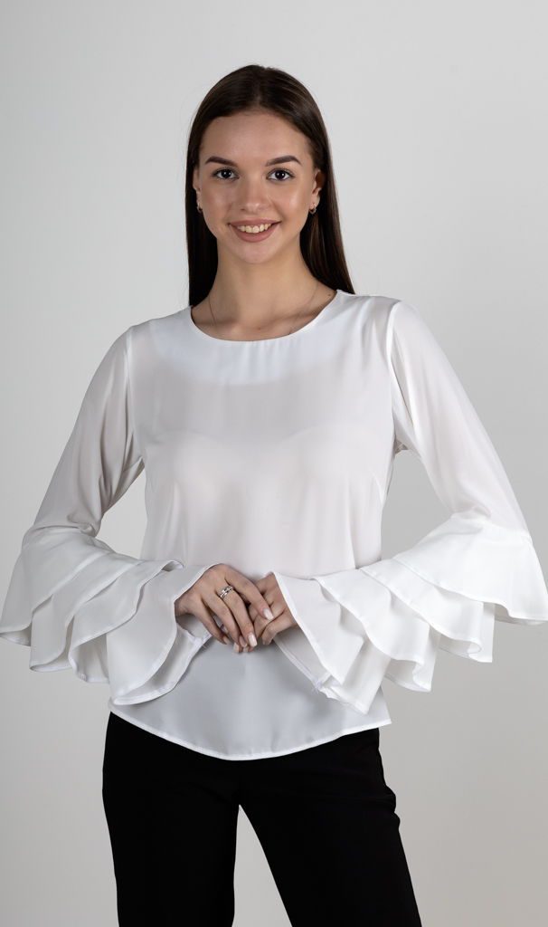 Блузка женская рукав волан 253022