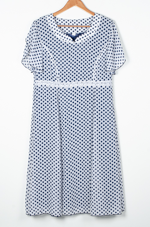 Платье женское шифоновое в горох 248932