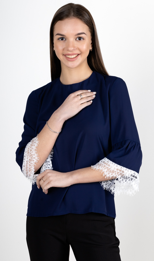 Блузка женская с кружевом 253023