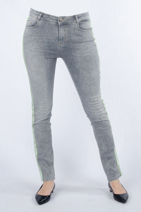 Джинсы женские с лампасами 248667