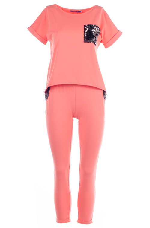 Костюм женский брючный с коротким рукавом 2300230