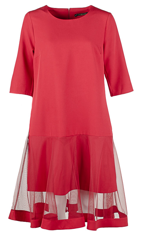 Платье женское с оборкой 250102