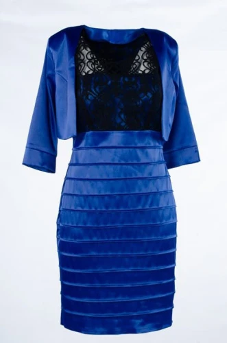 Платье женское атласное с болеро 248584