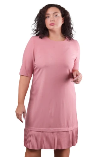 Платье женское с плиссированной оборкой 252561