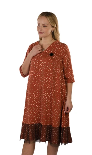 Платье женское с оборкой 253390