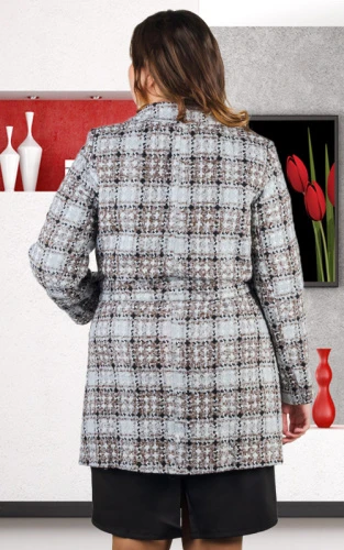 Пальто женское в клетку 252152 фото 2