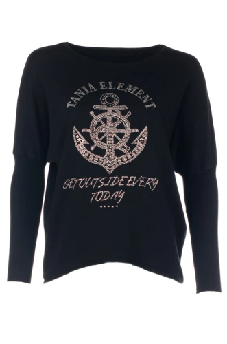 Джемпер женский со стразами 2300753