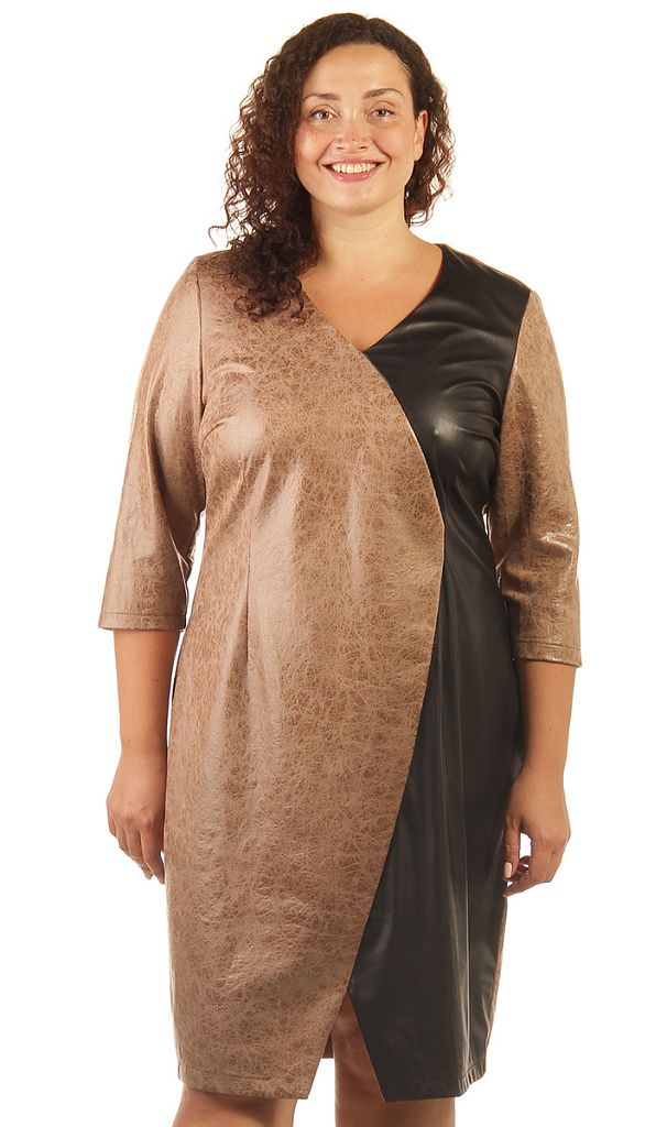 Платье женское под кожу 253520