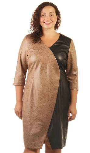 Платье женское под кожу 253520