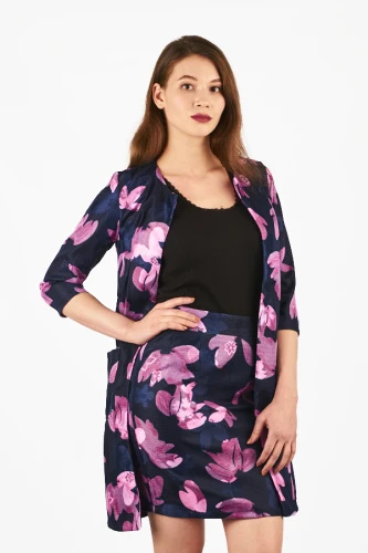 Костюм двойка женский с цветочным принтом 2418