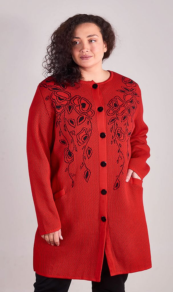 Кардиган женский вязаный на пуговицах 253007