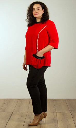 Костюм брючный с бусинами 253040