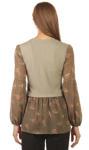 Блузка женская комбинированная 253800 фото 2